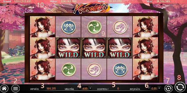 How to Use Menus and buttons Kunoichi slot