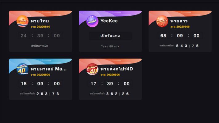 ชนิดของหวยออนไลน์